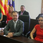 'Agustinet' y varios concejales socialistas, antes del inicio del acto.