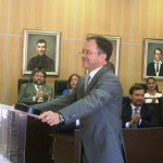 'Agustinet' durante su discurso de investidura.