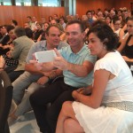 Los diputados de Podemos entre los asistentes.