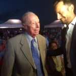 Rafa Ruiz junto a uno de los maestros homenajeados.