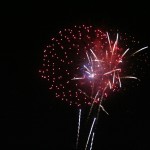 Otra imagen de los fuegos artificiales.