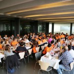 Una imagen de la comida de hermanamiento durante la Diada.