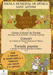 Cartel de concierto de Santa Cecilia.