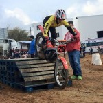 Uno de los jóvenes pilotos durante la Diada de Motociclismo Base.