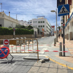 Imagen de las calles de Sant Antoni cortadas por obras.