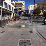 Imagen de las calles de Sant Antoni cortadas por obras.