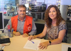Creu Roja i Sant Antoni han firmat avui un conveni.
