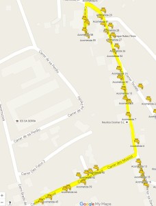 Croquis de las calles donde se recibirá agua de calidad en Sa Serra.