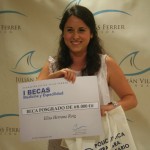 La beca en estudios de medicina modalidad de posgrado fue para Elisa Herranz.