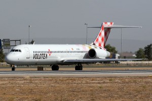 Imagen de un avión de la compañía de bajo coste Volotea, que operará entre Asturias y Eivissa.