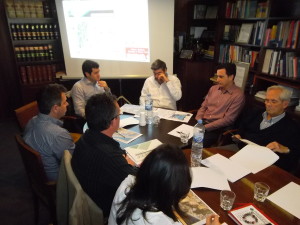 Un momento de la reunión de los representantes de la Pimeef con Abel Matutes Prats. Foto: Pimeef