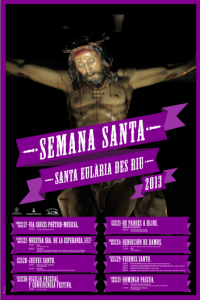 En la imagen, el cartel de las celebraciones de Semana Santa de Santa Eulària des Riu. 