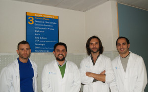 En la imagen, de iquierda a derecha, los doctores Sergio Sánchez, Iker López, Carlos Rodríguez y Pablo Luna. 