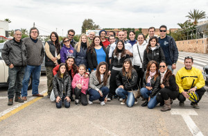 Foto de grupo de los voluntarios que han participado en la plantada de sabinas.