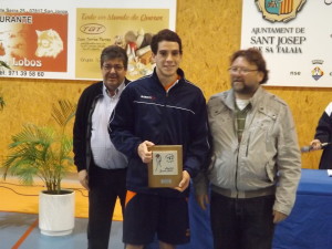 Toni Garrido, jugador del Hotel El MIrador Sa Real, fue elegido mejor jugador del torneo.