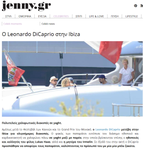 DiCaprio, a la izquierda de la imagen, a bordo del barco de su colega
