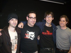 Adrián Cardona, David Muñoz, Noé Blancafort y Marc Velasco, los directores y actores del corto.