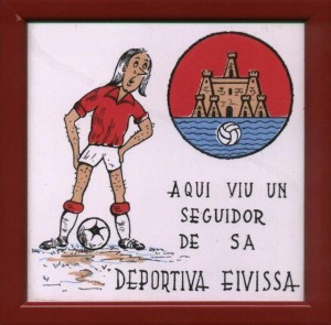 Un azulejo de la época dorada de la Sa Deportiva.