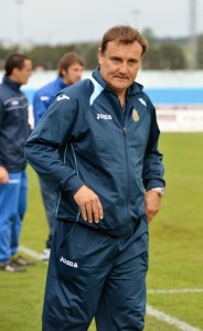 Mario Ormaechea, en el campo de la Arandina