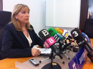Marienna Sánchez-Jáuregui durante la comparecencia de hoy ante los medios. Foto: D.V.