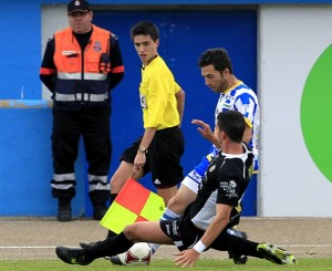 En la imagen, un lance del encuentro disputado en el estadio municipal El Montecillo. Foto: Javier Garcia, JARCHA