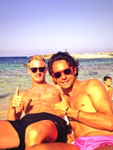 Abate e Inzaghi, en Formentera. Foto: Twitter