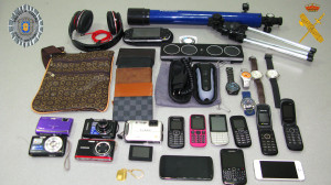 Imagen de dispositivos móviles recuperados por la policía en otra actuación