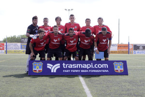 Once inicial del Formentera en el encuentro de la primera jornada ante el Binissalem. Foto: Mila Garo