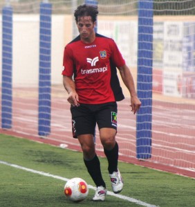 Piquero, delantero del Formentera, en un partido de Liga.