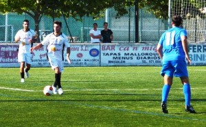 Los jugadores de la Peña han hecho un partido muy serio en Binissalem. Foto: Fútbol Balear