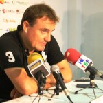 Mario Ormaechea habla con los medios tras un partido de Liga