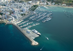 Imatge aèria del port de Sant Antoni.  Foto: Ports de Balears.