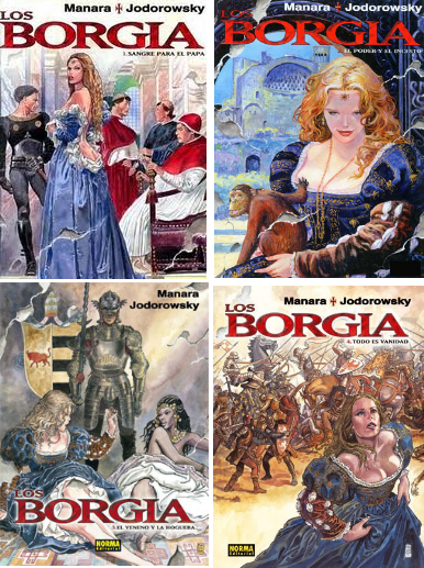 Conjunto de portadas para los álbumes de la primera edición española.