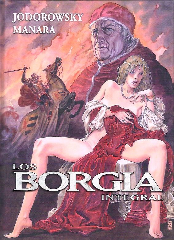 Recopilatorio integral de Los Borgia con Rogrigo y sus hijos César y Lucrecia en portada.