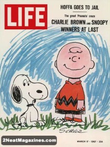 Charlie Brown y su perro Snoopy en la portada de la revista Life.