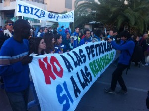 Manifestación contra las prospecciones petrolíferas en Ibiza