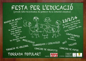 El cartell de la Festa per l'Educació. 