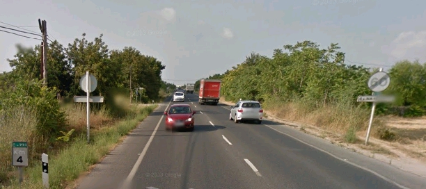Imatge de la carretera de Santa Eulària a l'alçada de Ca na negreta. Foto: Google Street View.