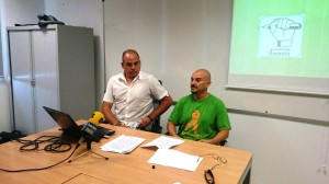Joan Amorós y Rafael Serra, durante la rueda de prensa para analizar el informe del IAQSE.
