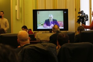 Bárcenas ha declarat avui per videoconferència a la comissió d'investigació. Foto: Ara Balears