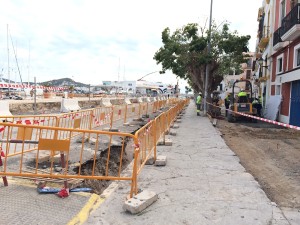 Imagen del estado de las obras del puerto de Vila. 