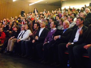 Una imagen de los candidatos y del público presente en el acto. Foto: PSIB-PSOE