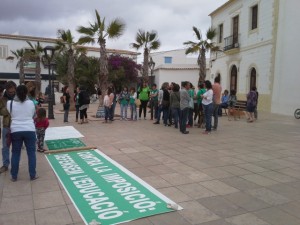 La huelga de docentes en Formentera. Foto: G.Romaní