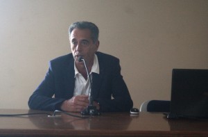 José Manuel Abascal, durante la charla-coloquio de este jueves en el Recinto Ferial.