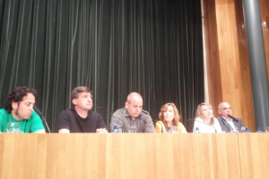 Imagen de los representantes de la comunidad educativa durante la presentación del Pacto este martes en Mallorca