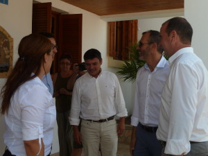 El Vicepresidente Biel Barceló a su llegada al Consell de Formentera