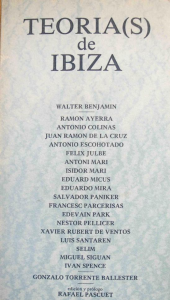 La portada de 'Teorías de Ibiza', una de las obras más aclamadas de las editadas por Julbe en la isla. 