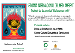 Póster del documental documental 'This changes everythig' (Això ho canvia tot).