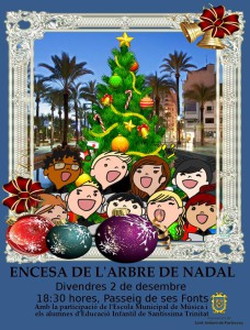 Cartel del evento para dar la bienvenida a la Navidad en Sant Antoni