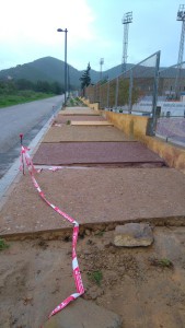 Al parecer, las pruebas de pavimento se están realizando junto a las pistas de Can Misses.